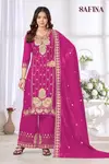 Safina By Banwery Chinon With Embroidered Kurti With Bottom Dupatta Suppliers In India